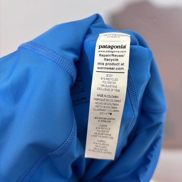 Patagonia Women's Maipo 7/8 Tights NEW with tags NWT Size Medium Aquatic Blue - Picture 10 of 14